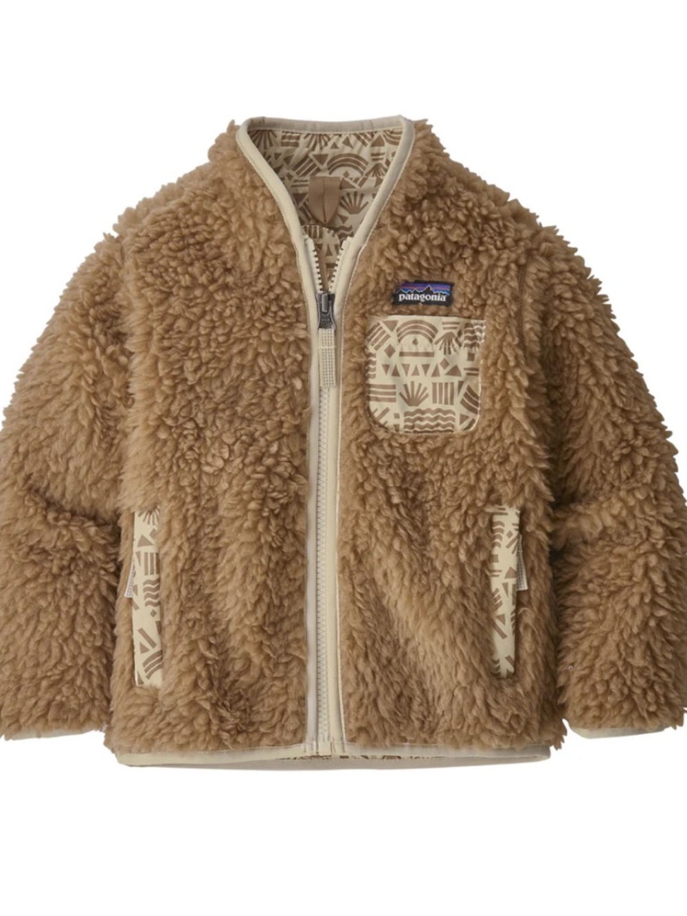 Patagonia Baby Retro X Fleece Jacket, Brown Tan Size 2T Unisex